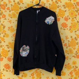 Super Cute Handmade True Vintage Cat Sweatshirt